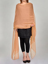 Load image into Gallery viewer, Chiffon Dupatta-Peach Orange
