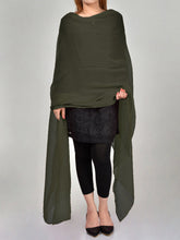 Load image into Gallery viewer, Chiffon Dupatta-Olive Green
