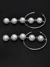 Load image into Gallery viewer, Pearl Hoops
