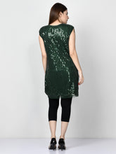Load image into Gallery viewer, Sequin Embroidered Net Dress - Green
