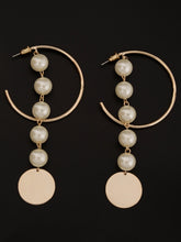 Load image into Gallery viewer, Pearl Hoops

