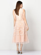 Load image into Gallery viewer, Embellished Net Dress - Light Peach
