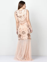 Load image into Gallery viewer, Embellished Net Dress - Light Peach
