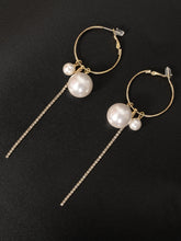 Load image into Gallery viewer, Pearl Hoops
