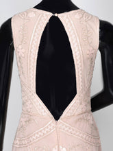 Load image into Gallery viewer, Embellished Net Dress - Light Peach

