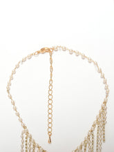 Load image into Gallery viewer, Rhinestone Pearl Necklace
