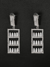 Load image into Gallery viewer, Rectangular Crystal Earrings
