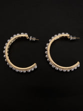 Load image into Gallery viewer, Pearl Studded Hoops
