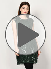 Load image into Gallery viewer, Sequin Embroidered Net Dress - Green
